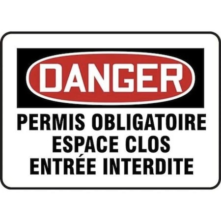 Accuform FRENCH OSHA DANGER SAFETY SIGN FRMCSP058JVA FRMCSP058JVA